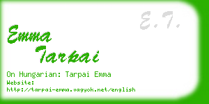 emma tarpai business card